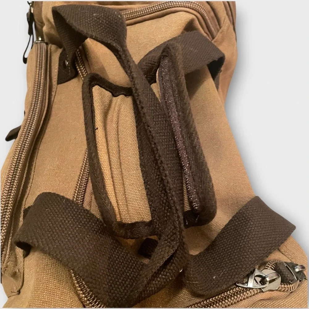 Toupons Canvas Travel Duffel Bag Shoulder Bag Gym Sport‎ Luggage Bag Pockets